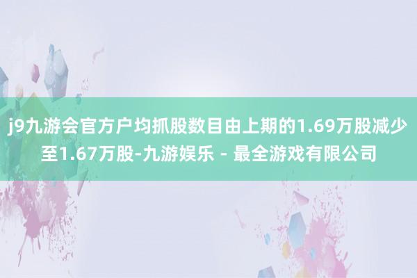 j9九游会官方户均抓股数目由上期的1.69万股减少至1.67万股-九游娱乐 - 最全游戏有限公司